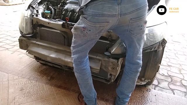 Honda Air Wave New Condenser Installing Radiator Cleaning Gas Filling HFC R134a смотреть онлайн