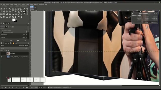 How to use Handle Transform Tool in Gimp смотреть онлайн
