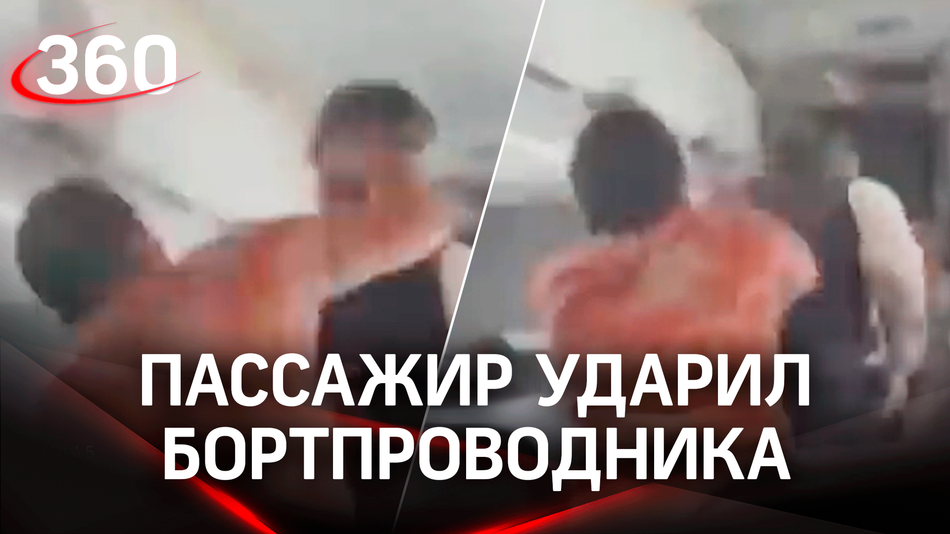 Видео: пассажир ударил бортпроводника кулаком в затылок