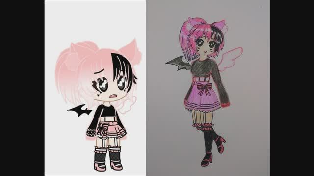 Как нарисовать персонажа из gacha life \\ gacha club // перерисовка персонажа