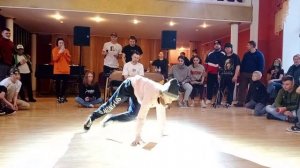 Bgirl Malaya vs Bboy Кефир ХИП ХОП В МАССЫ