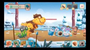 DINO BASH Dinosaur Army vs Caveman Defense Games Level 73