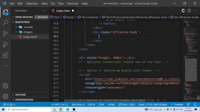 Bootstrap 5 Crash Course Tutorial #14 - Offcanvas смотреть онлайн