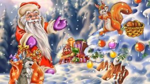 Новогодний паровоз с Дедом Морозом