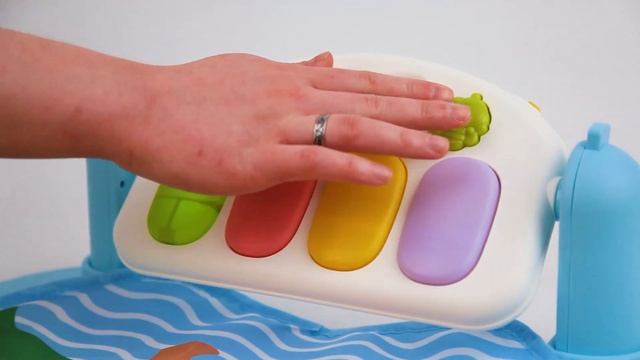 Bluetooth коврик игровой детский, развивающий, мягкий, с пианино музыкальным блоком и погремушками смотреть онлайн