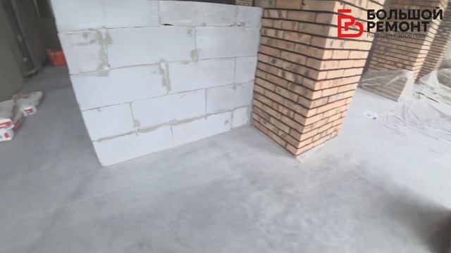 Ремонт в стиле ЛОФТ/Колонны из кирпича/Ремонт в Омске смотреть онлайн