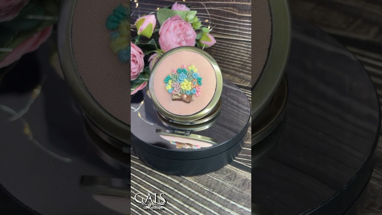 «КОРЗИНА С ЦВЕТАМИ». Зеркало с вышивкой. #вышивка #идеидляподарка смотреть онлайн