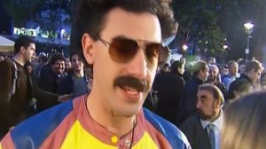 Borat (Sacha Baron Cohen) red carpet interview