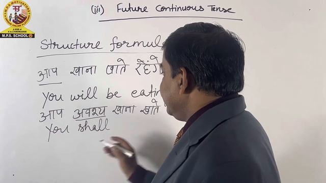 Tense Classes part 10॥ Future Continuous Tense 1/2॥ Structure Formula॥ #JainendraSir #MPSMotivators