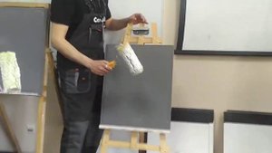 Тест на укрывистость красок трех разных производителей