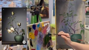 Научиться рисовать цветы маслом / видео-урок / живопись маслом / Карина Мельгуй