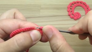Завиток с пышными столбиками - вязание крючком - мастер класс crochet