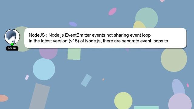 NodeJS : Node.js EventEmitter events not sharing event loop