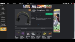 How to Get! AOTP Hat and Golden Headphones KSI | Roblox Free Accessories