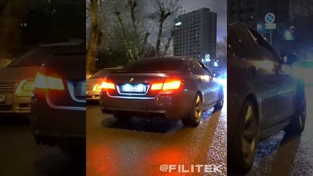 Спортивный выхлоп на BMW M5 F10 2013 года