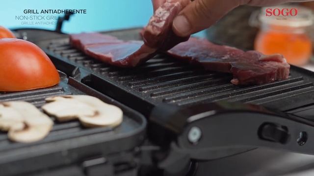 SOGO SAN-SS-7127 | PLANCHA GRILL Y SANDWICHERA PANINI PRESS | PANINI & SANDWICH PRESS GRILL 1600W смотреть онлайн