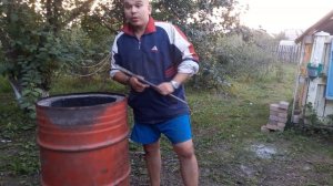 Интро и перемещение тандыра из бочки по участку.