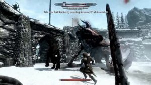 The Elder Scrolls V- Skyrim: Emperor Titus Mede II helps besiege Fort Dunstad