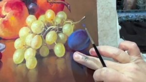 Видеоурок Как за 7 минут нарисовать сливу  Художник Игорь Сахаров