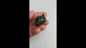 Кулон Зеленый глаз дракона