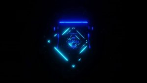 VJ LOOP NEON Dark Light Blue Metallic Sci-Fi Abstract Background Video RGB Gaming Light 4k Wallpape