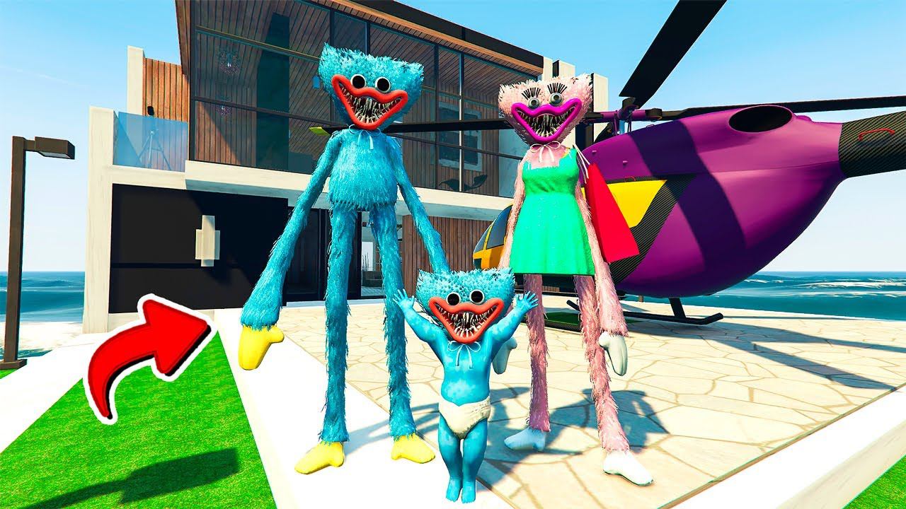 ХАГГИ ВАГГИ С ДЕВУШКОЙ И РЕБЕНКОМ ПЕРЕЕХАЛИ В НОВЫЙ ДОМ в ГТА 5 МОДЫ! ОБЗОР МОДА в GTA 5 ВИДЕО смотреть онлайн