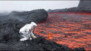 Raw: Lava Flows From Russian Volcano