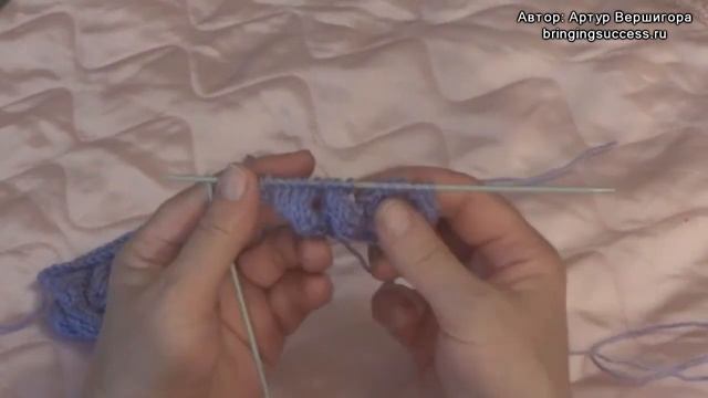 Узор для вязания спицами азиатский колосок смотреть онлайн