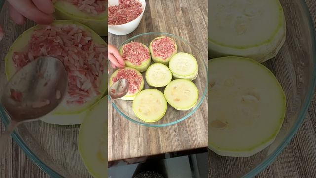 КАБАЧОК С ФАРШЕМ И ПОМИДОРАМИ 🌸 ПП - СОЧНО И ОЧЕНЬ ВКУСНО 👍 #shorts смотреть онлайн