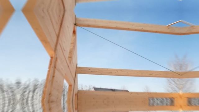 Построили дом из больших деревянных панелей. Пошаговый процесс строительства смотреть онлайн