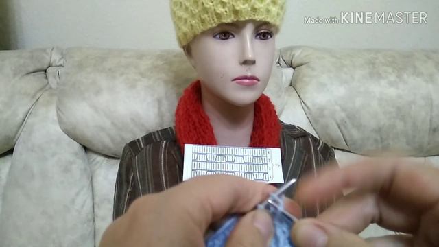 МК новичкам. Второй урок по вязанию бесшовной шапочки спицами узором вафельки/формируем донышко смотреть онлайн