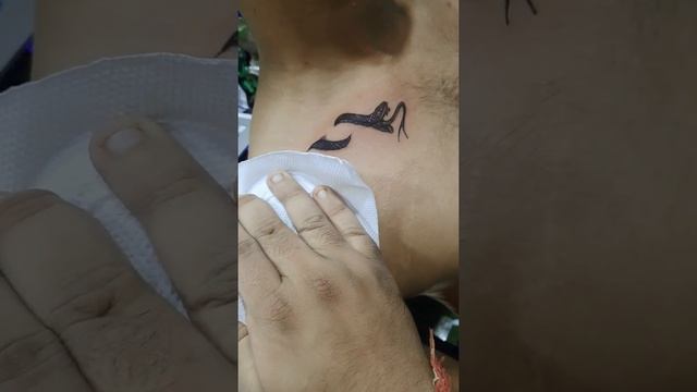 snake tattoo on collar bone in dehradun(Jas_tattoo_studio) tattoo ideas snake tattoo man's tattoo