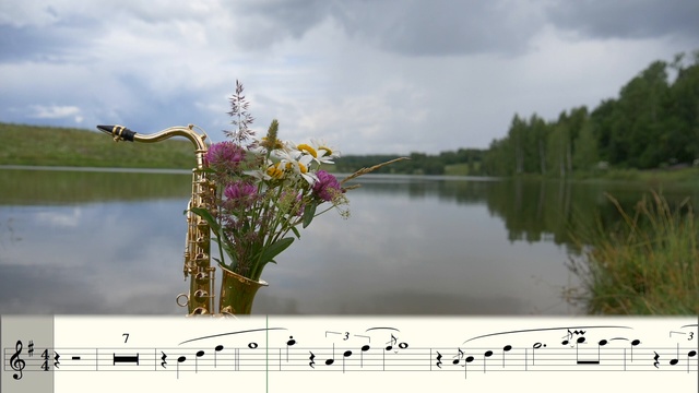 Ноты для саксофона - Syntheticsax - Here Workin' (озеро, дождь, солнце)