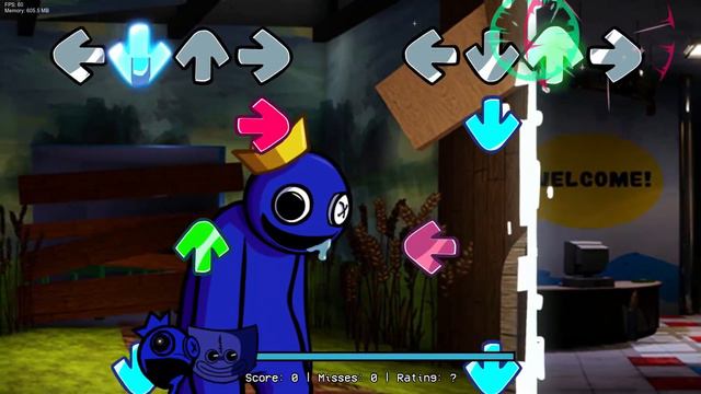 Friday Night Funkin' - "Unlikely Rivals" but Blue and Huggy Wuggy Sings It смотреть онлайн