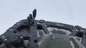 Polaris Sportsman 550 EFI pushing snow Woodward Acres
