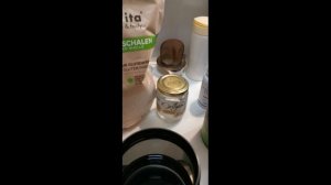 ПП - блины из овсяной муки и мой утренний протеиновый коктейль.