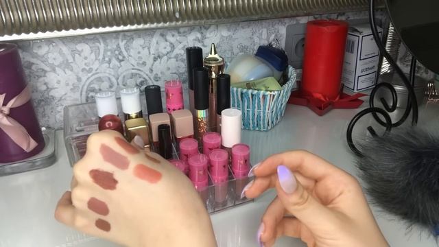 АСМР МОЯ КОЛЛЕКЦИЯ ПОМАД/ТАППИНГ НАКЛАДНЫЕ НОГТИ/ШЁПОТ/ASMR LIPSTICK COLLECTION