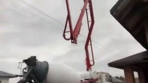 Автобетононасос 2в1. Управление стрелой с пульта