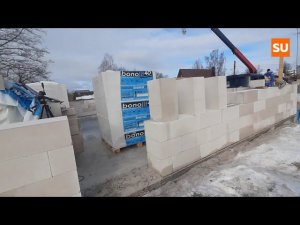 Начали возводить стены дома Сумароково в Конаково Тверская область