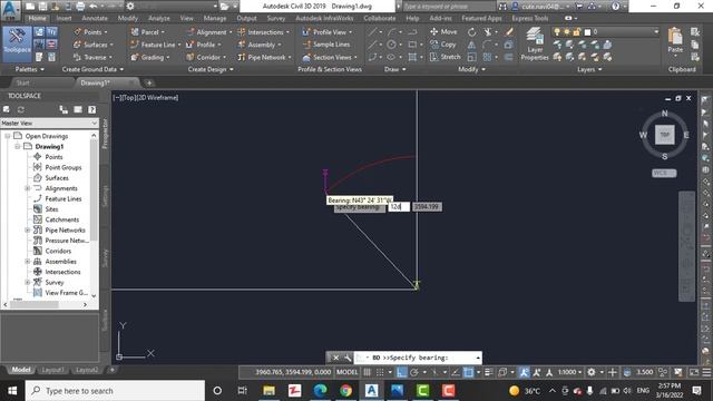 How To Plot Property Line By Bearing And Distance In AutoCAD Civil 3D | Bearing and Distance Comman