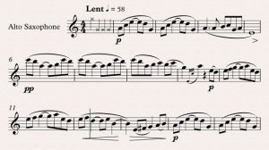 "Павана спящей красавицы" М.Равель видео-минусовка и ноты для саксофона-альта