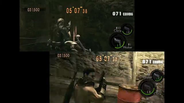 RESIDENT EVIL5 MERCENARIES WESKER & CHRIS GAMEPLAY