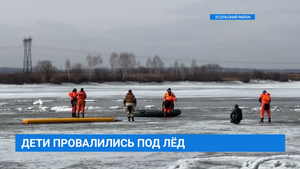 Дети провалились под лёд