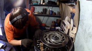 Переделываем спицованные колеса Drag Star XVS 650  под бескамерку.