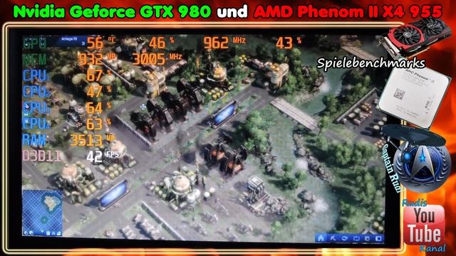 Nvidia MSI Geforce GTX 980 Gaming 4G & AMD Phenom II X4 955 BE - Spielebenchmarks - Gaming in 2021?