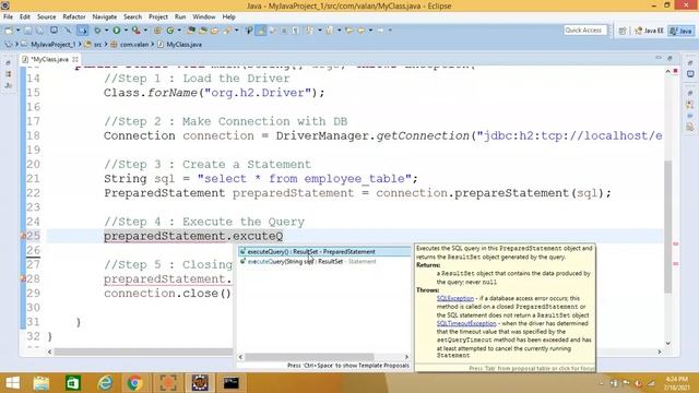 JDBC Select Query смотреть онлайн
