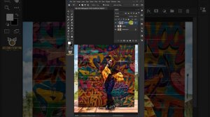 Photoshop Tutorial- How to easily Add Graffiti Art to background in photoshop