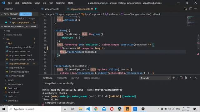 Angular AutoComplete Search Example | DebouceTime | With Source Code смотреть онлайн