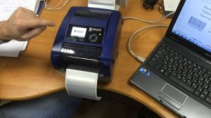 Печать материала EPREP B 7593, этикетка 100 мм х 50мм на принтере BBP12