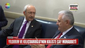 Yıldırım ve Kılıçdaroğlu'nun kuliste çay muhabbeti